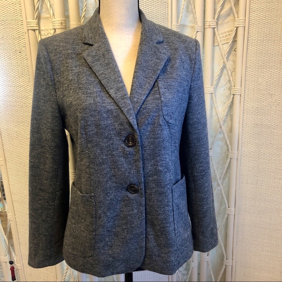 Anthropologie Jackets & Blazers - CARTONNIER Anthropologie Grey Wool Blend Blazer Jacket size 10